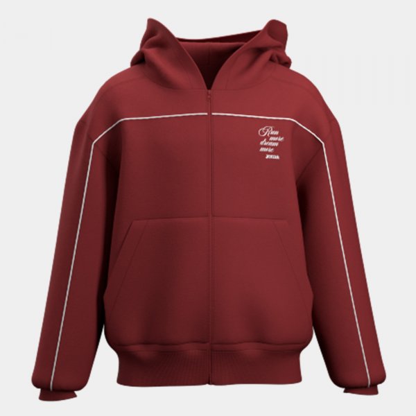 Mikina Joma Kids Zip Up Hoodie – červená