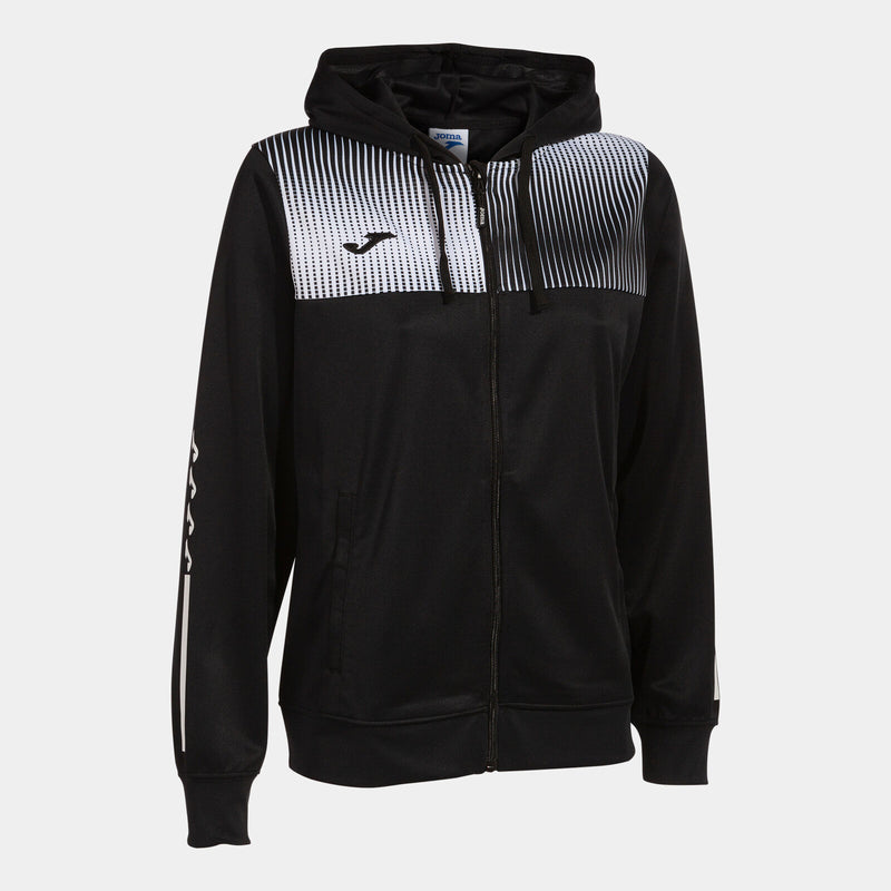 Mikina Joma Supernova IV Zip-Up Hoodie černá-bílá