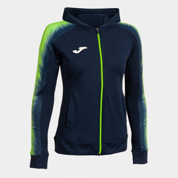 Mikina Joma Elite XI Zip-Up Hoodie tmavě modrá-fluo