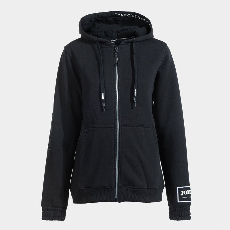 Černá rozepínací mikina s kapucí Joma Urban Street Zip-Up Hoodie