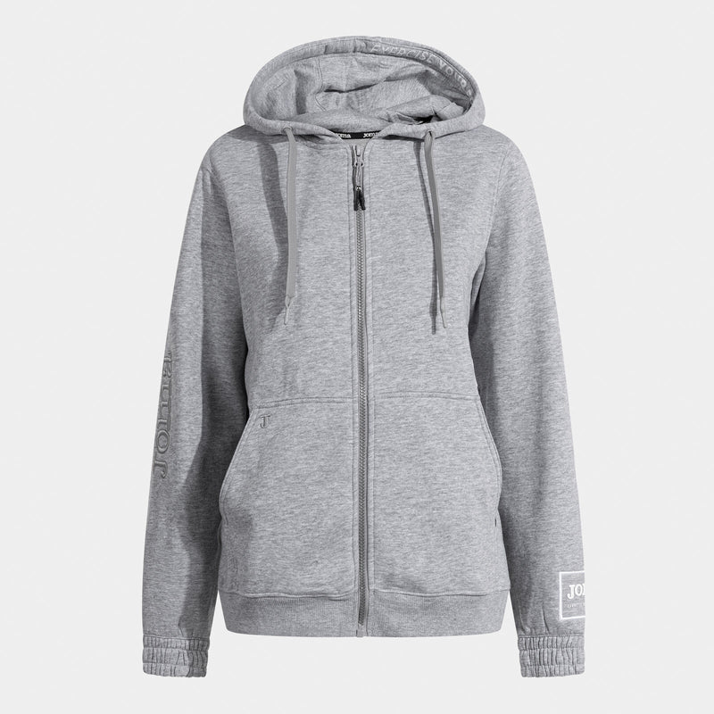 Šedá melírovaná rozepínací mikina s kapucí Joma Urban Street Zip-Up Hoodie Melange
