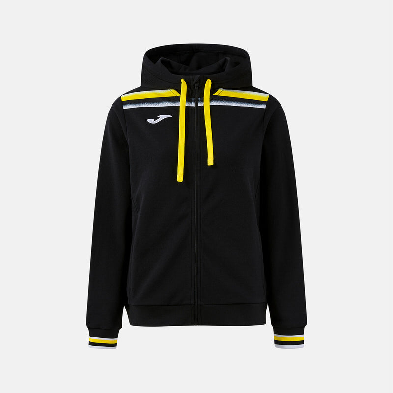 Mikina Joma Toledo II Zip-Up Hoodie černá-žlutá – fotka 1
