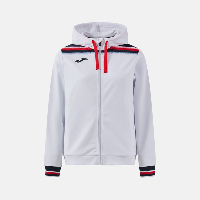Mikina Joma Toledo II Zip-Up Hoodie bílá-tmavě modrá – fotka 1