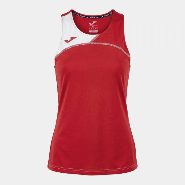 Dámské tričko Record 1k Tank Top – červená-bílá
