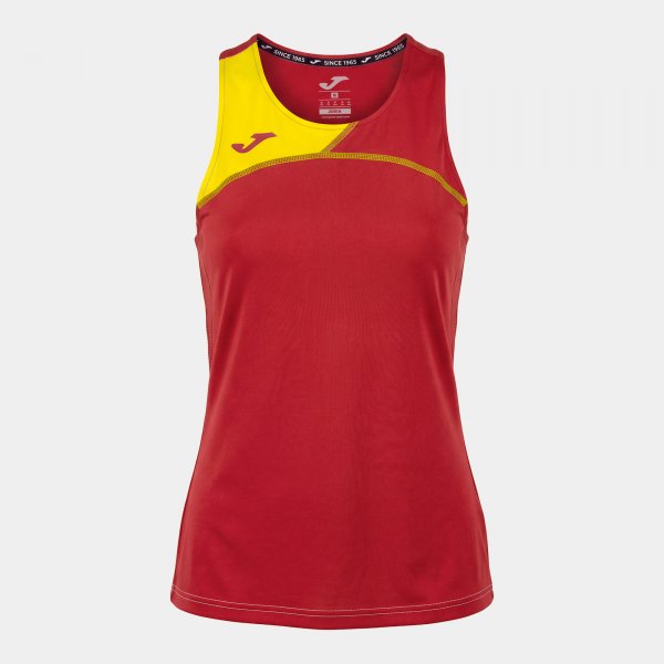 Dámské tričko Record 1k Tank Top – červená-žlutá