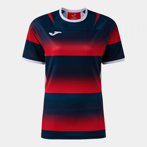 Tričko Joma Stone Rugby Pro červená-tmavě modrá
