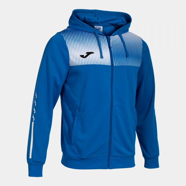 Mikina Joma Supernova IV Zip-Up Hoodie královská modrá-bílá