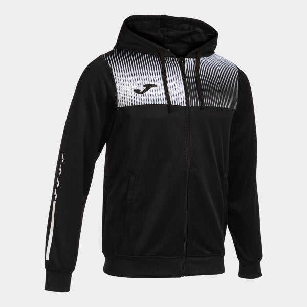 Mikina Joma Supernova IV Zip-Up Hoodie černá-bílá