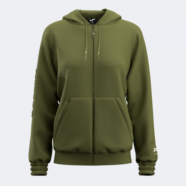 Zelená rozepínací mikina s kapucí Joma Urban Street Zip-Up Hoodie