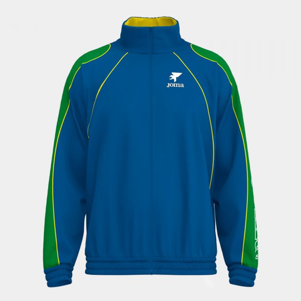 Mikina Joma Futbol Retro Mundial Full Zip královská modrá-zelená