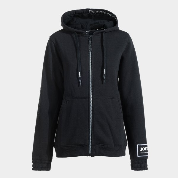Černá rozepínací mikina s kapucí Joma Urban Street Zip-Up Hoodie