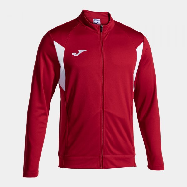 Mikina Joma Winner III Full Zip červená-bílá
