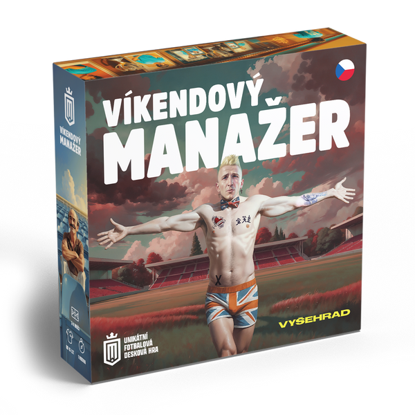 Krabice deskové hry Víkendový manažer – česká edice Vyšehrad